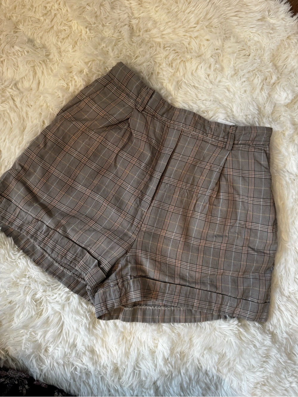Frank and Oak Plaid trouser shorts